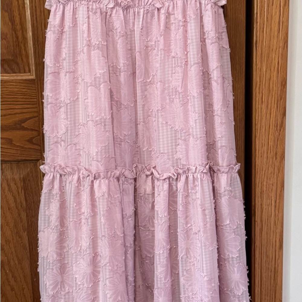 Altar'd State Pink Textured spaghetti strapped dress
